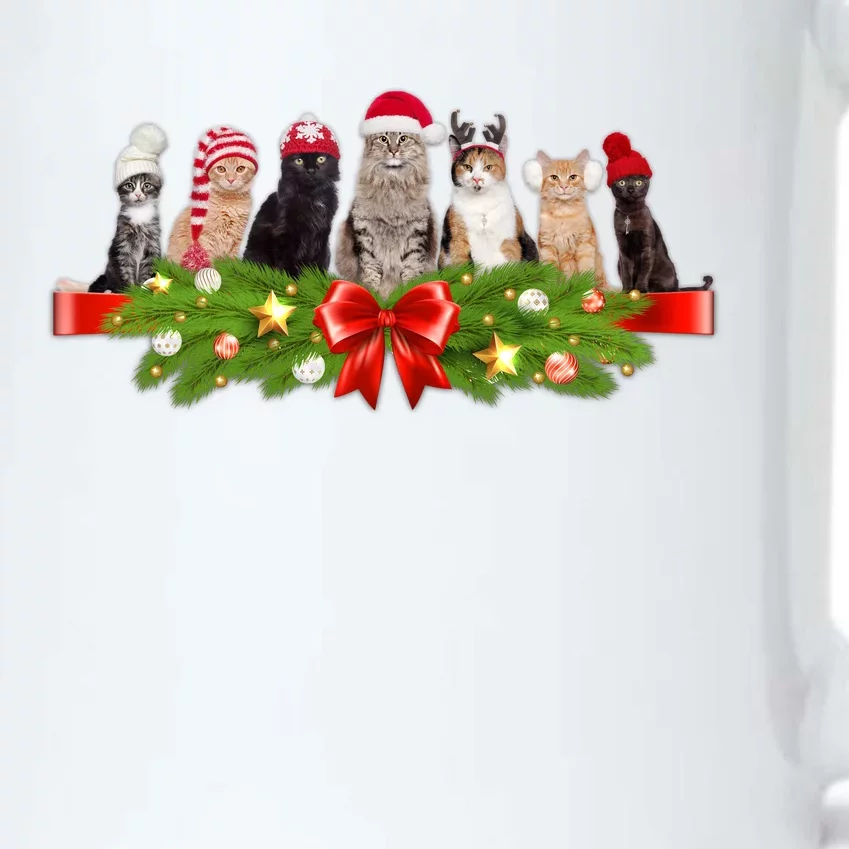 Holiday Christmas Cats Black Color Changing Mug