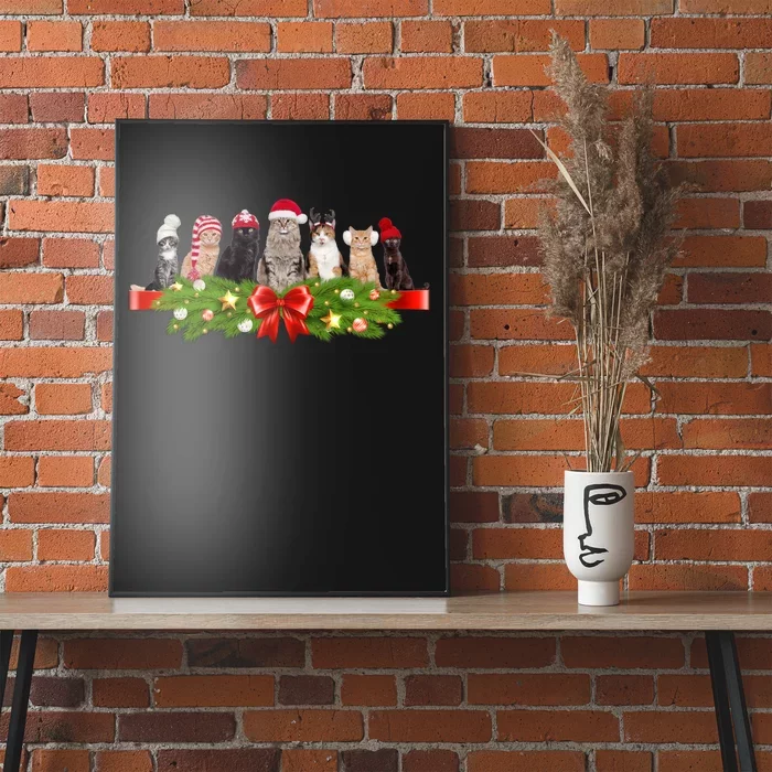 Holiday Christmas Cats Poster