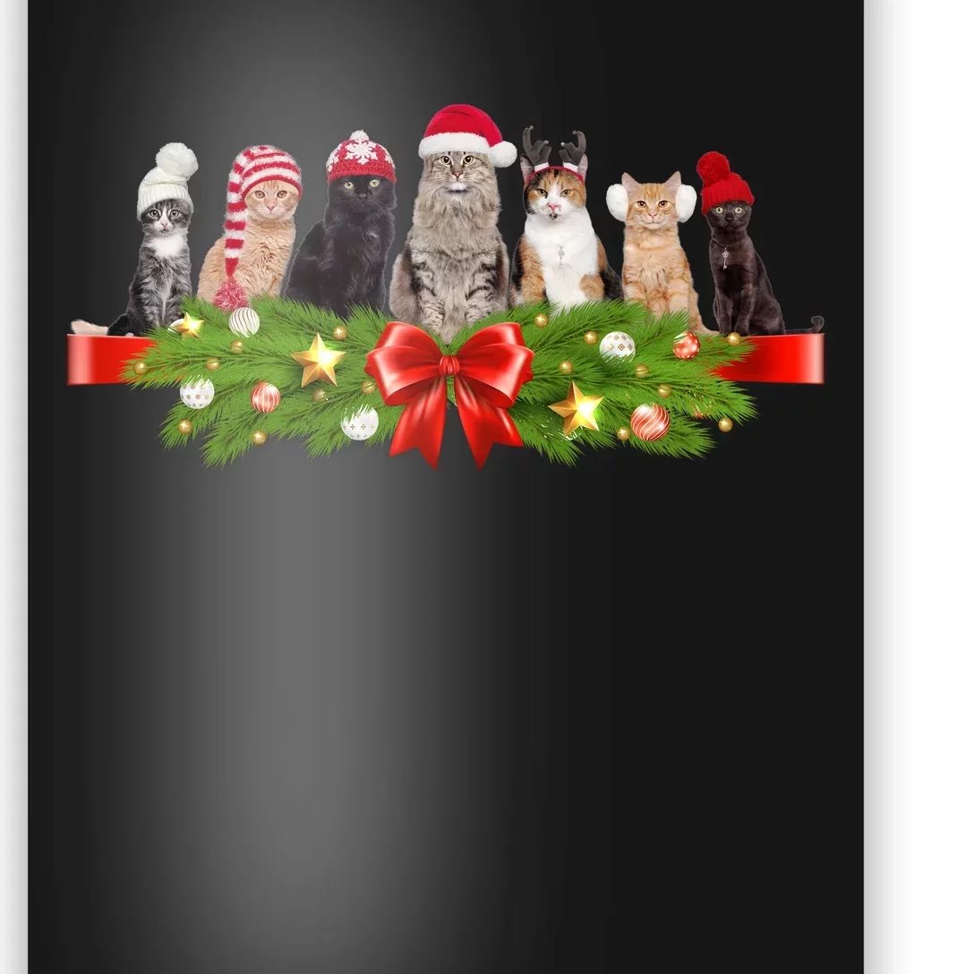 Holiday Christmas Cats Poster