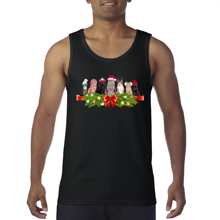 Holiday Christmas Cats Tank Top