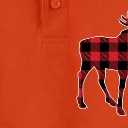 Holiday Plaid Moose Dry Zone Grid Performance Polo