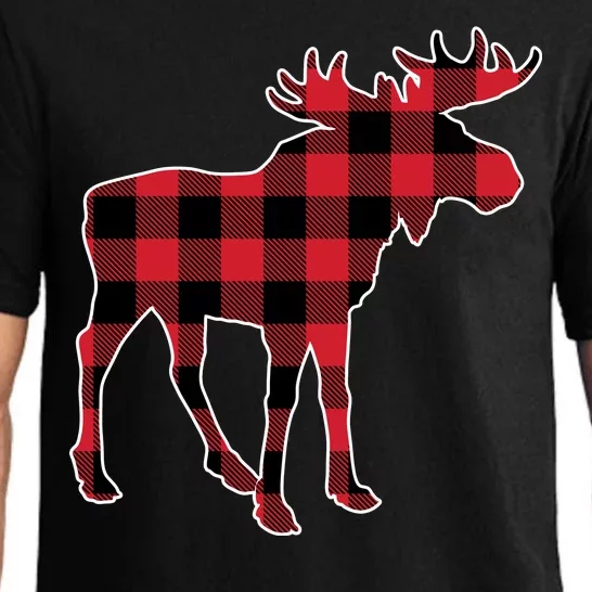 Holiday Plaid Moose Pajama Set