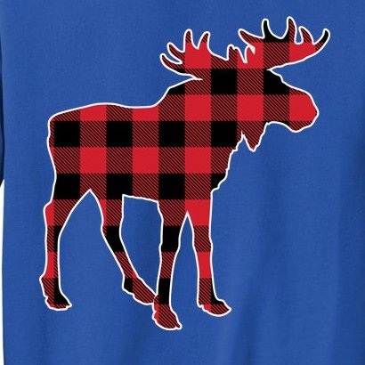 Holiday Plaid Moose Sweatshirt