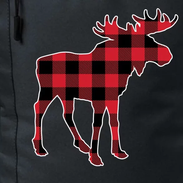 Holiday Plaid Moose Daily Commute Backpack