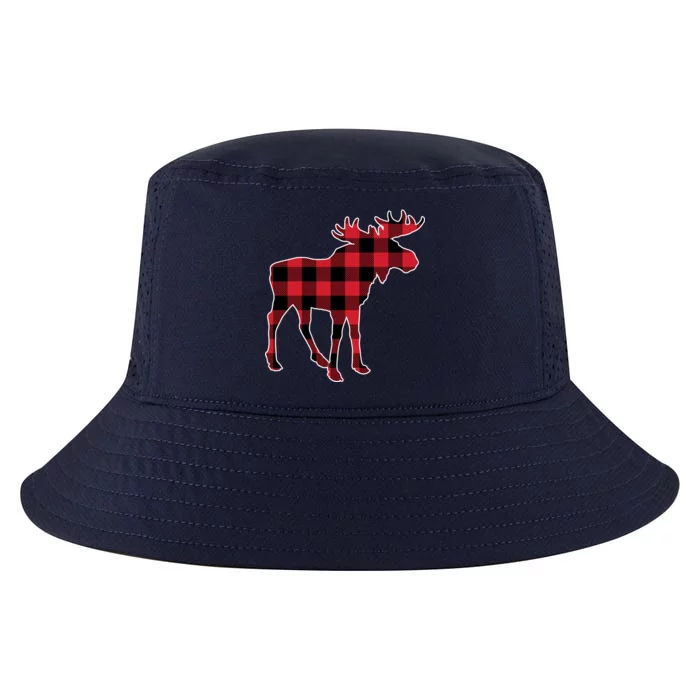 Holiday Plaid Moose Cool Comfort Performance Bucket Hat