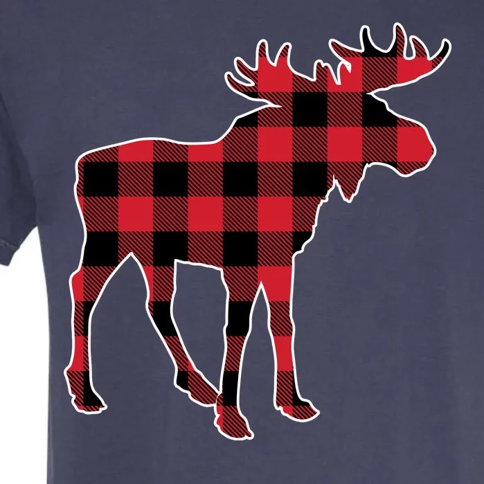 Holiday Plaid Moose Garment-Dyed Heavyweight T-Shirt