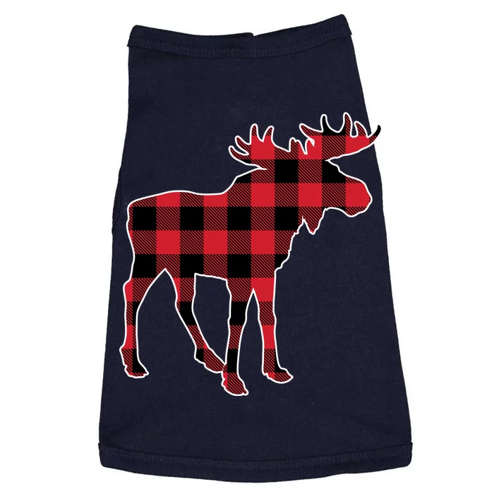 Holiday Plaid Moose Doggie Tank