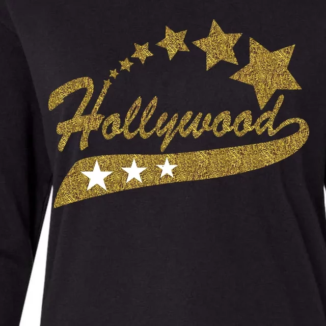 Hollywood Walk Of Fame California Womens Cotton Relaxed Long Sleeve T-Shirt