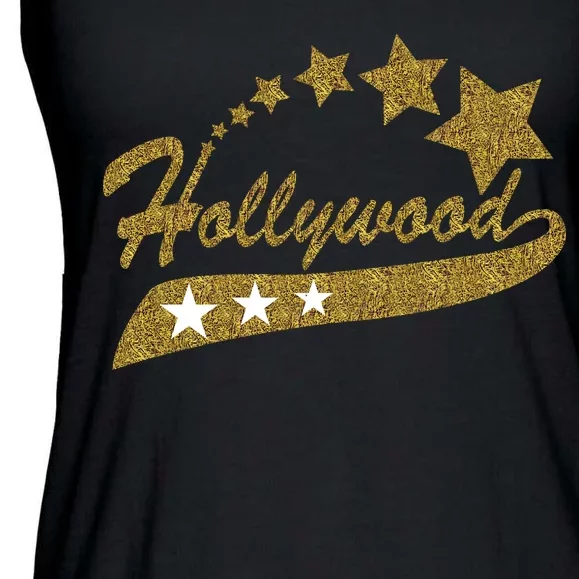 Hollywood Walk Of Fame California Ladies Essential Flowy Tank