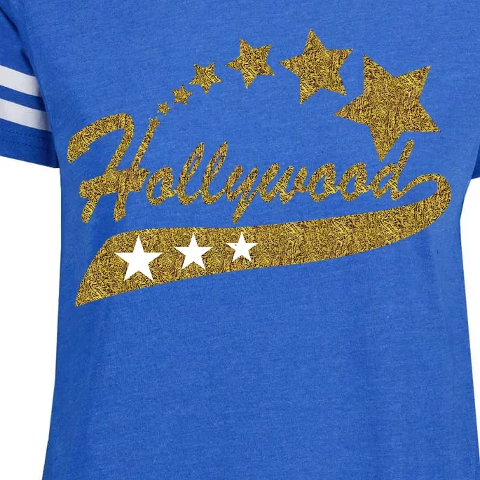 Hollywood Walk Of Fame California Enza Ladies Jersey Football T-Shirt