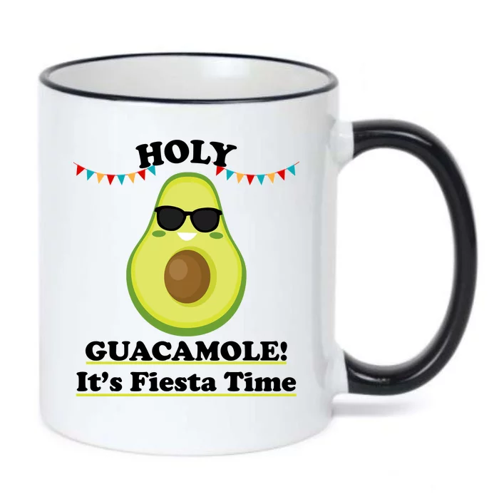 Holy Guacamole Its Fiesta Time Black Color Changing Mug