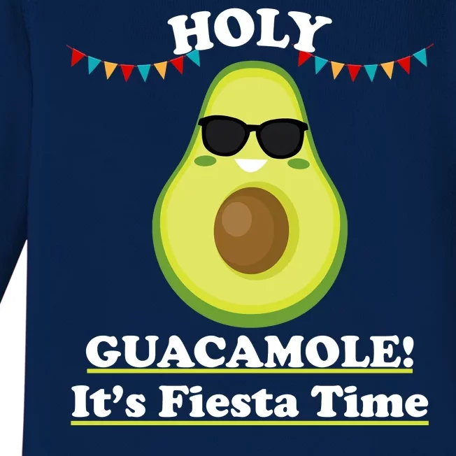 Holy Guacamole Its Fiesta Time Baby Long Sleeve Bodysuit