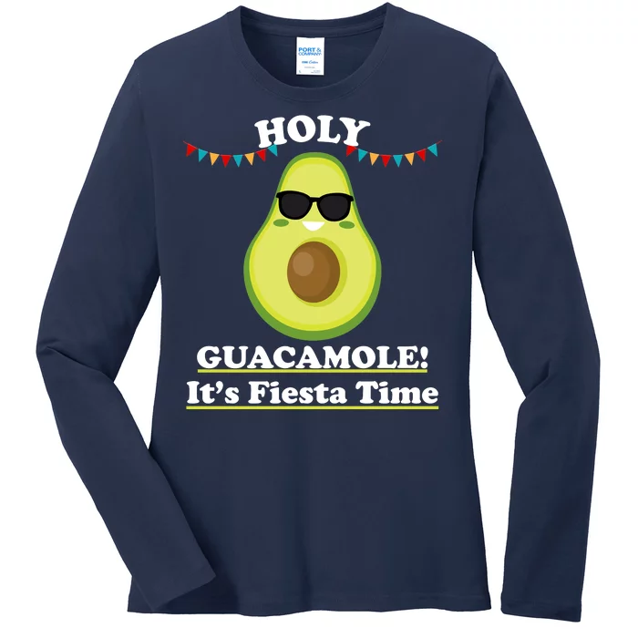 Holy Guacamole Its Fiesta Time Ladies Long Sleeve Shirt