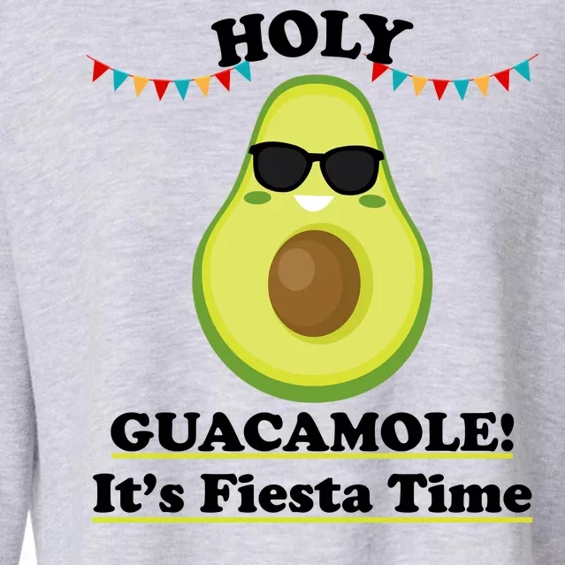 Holy Guacamole Its Fiesta Time Cropped Pullover Crew