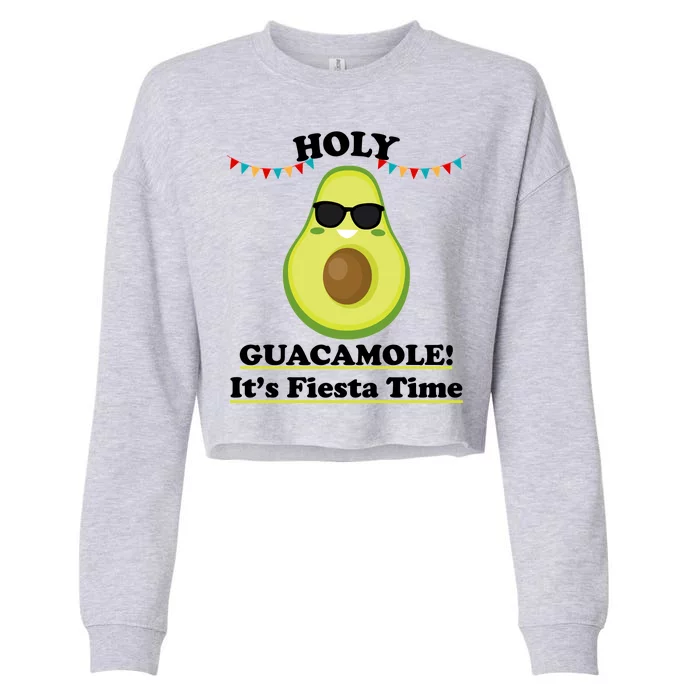 Holy Guacamole Its Fiesta Time Cropped Pullover Crew