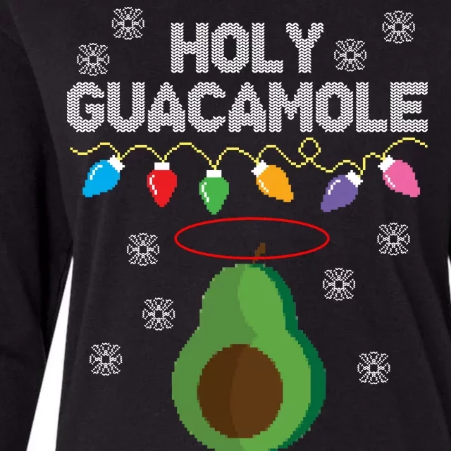 Holy Guacamole Ugly Christmas Womens Cotton Relaxed Long Sleeve T-Shirt