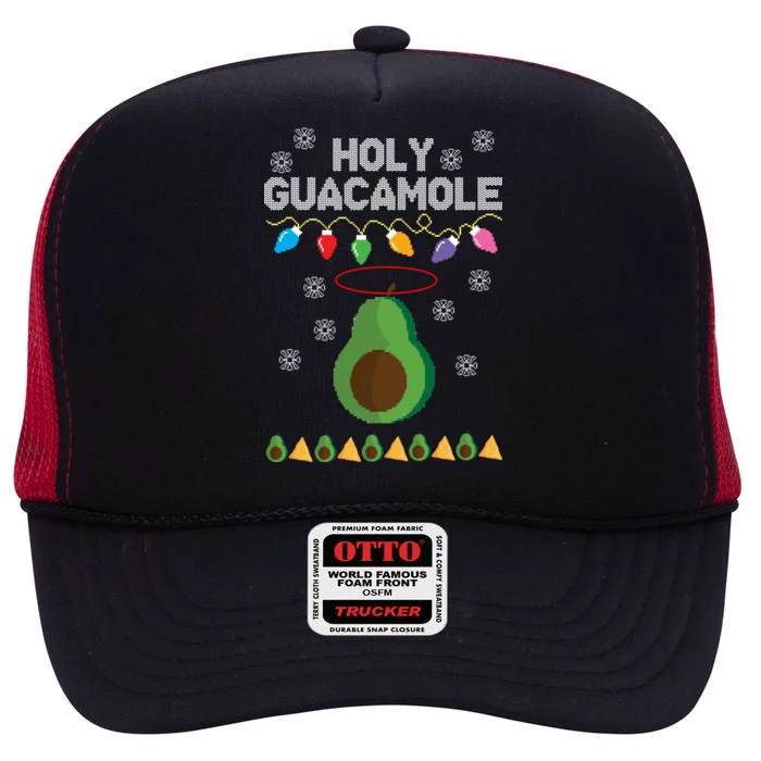 Holy Guacamole Ugly Christmas High Crown Mesh Trucker Hat