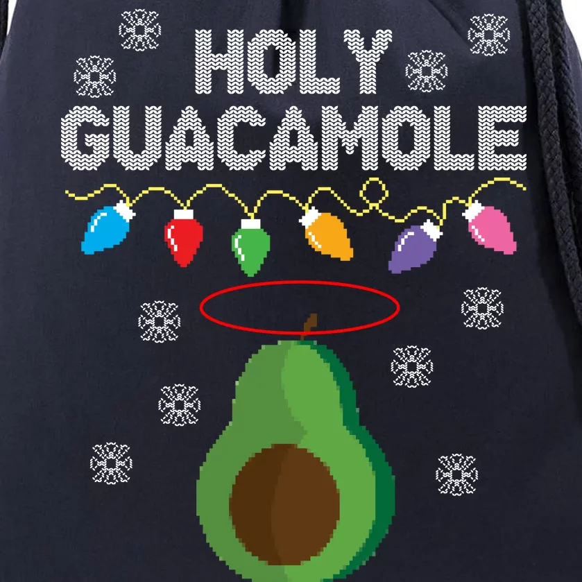 Holy Guacamole Ugly Christmas Drawstring Bag