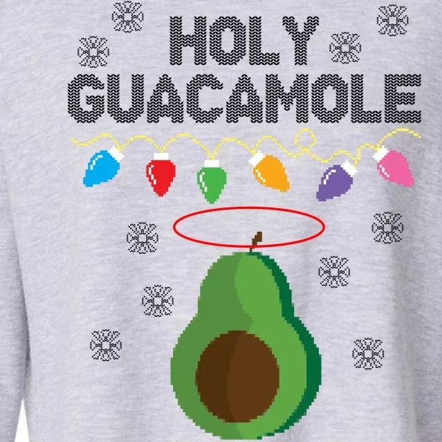 Holy Guacamole Ugly Christmas Cropped Pullover Crew