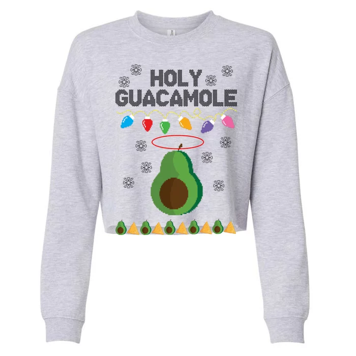 Holy Guacamole Ugly Christmas Cropped Pullover Crew