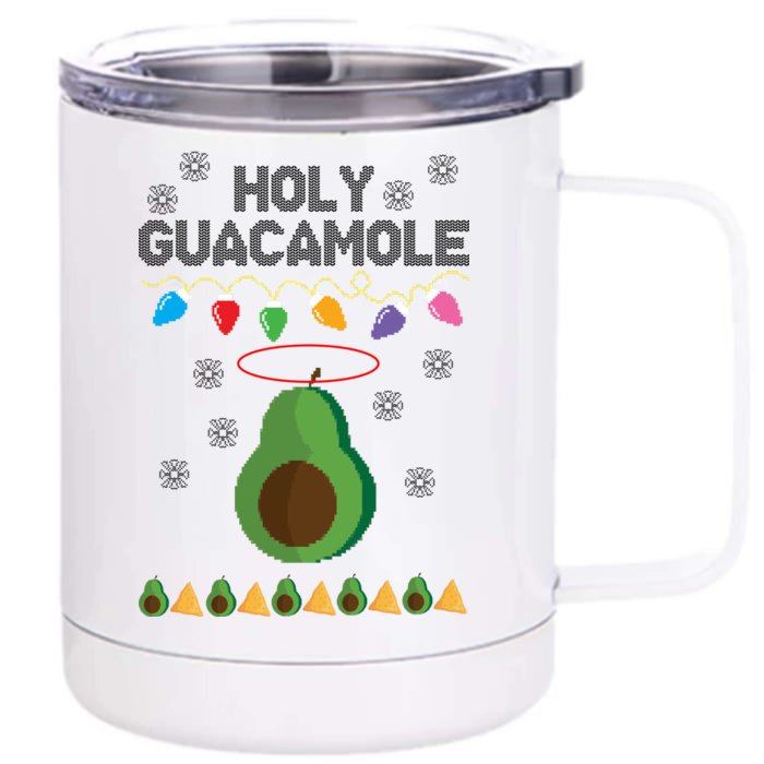 Holy Guacamole Ugly Christmas Front & Back 12oz Stainless Steel Tumbler Cup