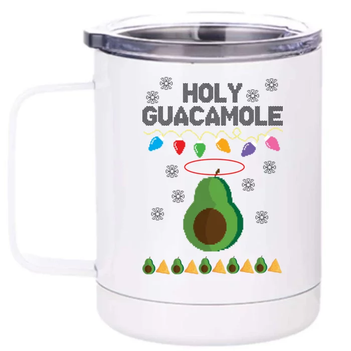 Holy Guacamole Ugly Christmas Front & Back 12oz Stainless Steel Tumbler Cup