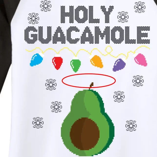 Holy Guacamole Ugly Christmas Women's Tri-Blend 3/4-Sleeve Raglan Shirt