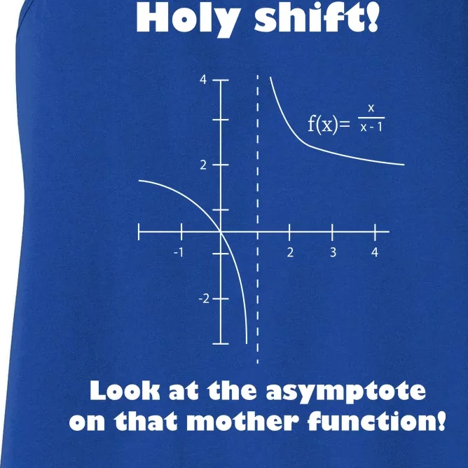 Holy Shift Look At The Asympotote On That Mother Function Women's Racerback Tank