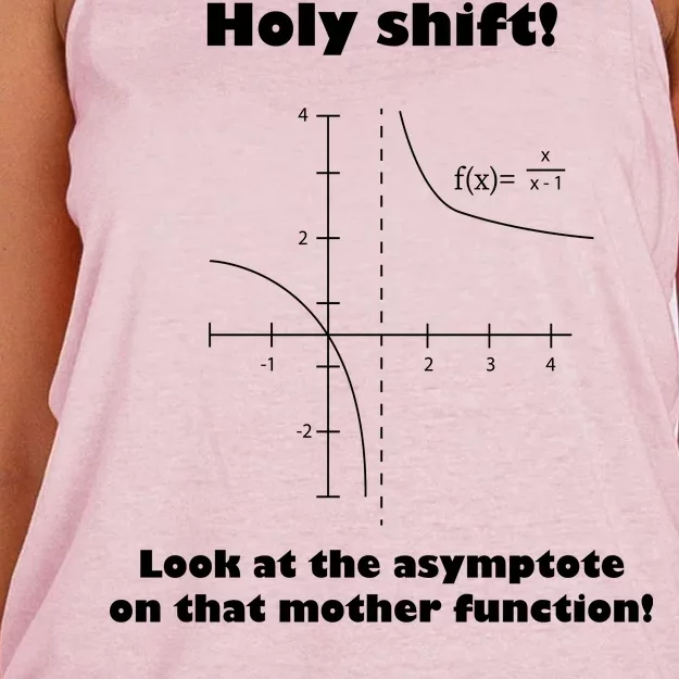 Holy Shift Look At The Asympotote On That Mother Function Women's Knotted Racerback Tank