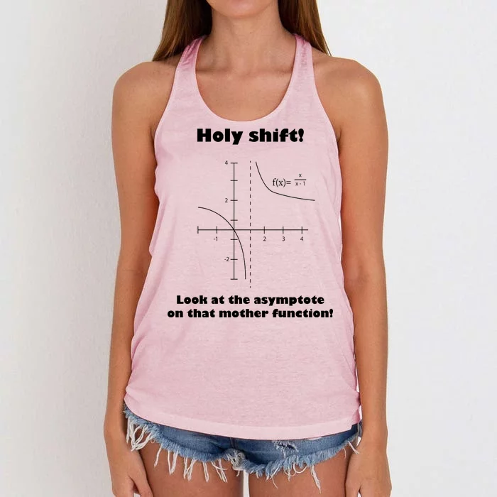 Holy Shift Look At The Asympotote On That Mother Function Women's Knotted Racerback Tank