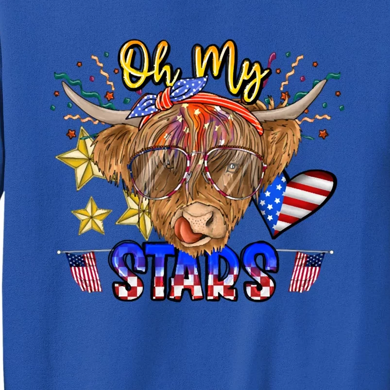 Heifer Oh My Stars 4th Of July Independence Costume Gift Tall Sweatshirt