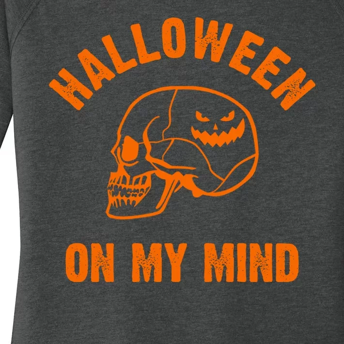 Halloween On My Mind Women's Perfect Tri Tunic Long Sleeve Shirt