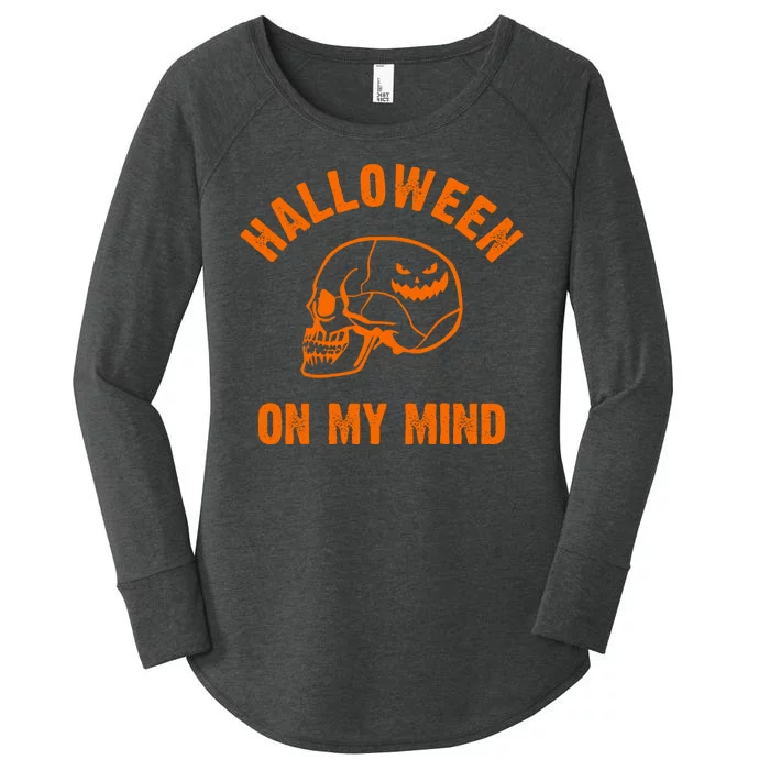 Halloween On My Mind Women's Perfect Tri Tunic Long Sleeve Shirt