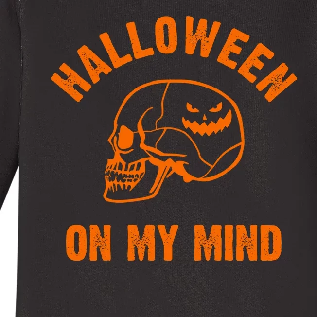 Halloween On My Mind Baby Long Sleeve Bodysuit