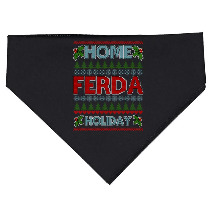 Home Freda Holiday Ugly Christmas Sweater USA-Made Doggie Bandana