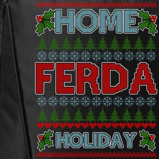 Home Freda Holiday Ugly Christmas Sweater City Backpack