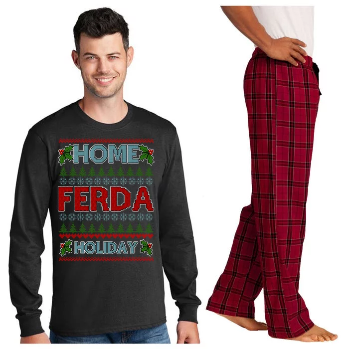 Home Freda Holiday Ugly Christmas Sweater Long Sleeve Pajama Set