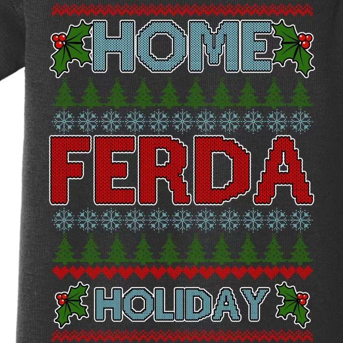 Home Freda Holiday Ugly Christmas Sweater Baby Bodysuit