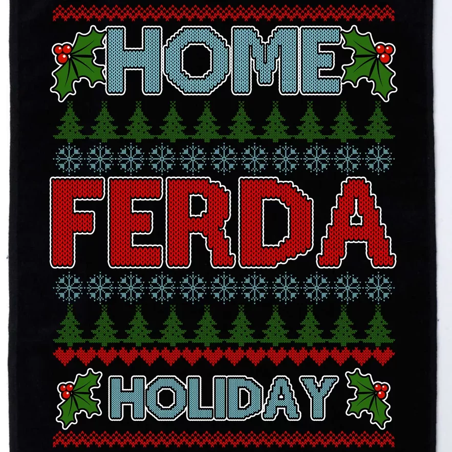 Home Freda Holiday Ugly Christmas Sweater Platinum Collection Golf Towel