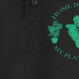 Home Is Where My Plants Are Funny Medical Marijuana Dry Zone Grid Performance Polo