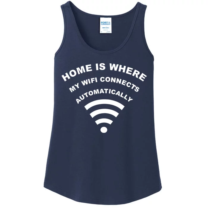 Home is Where My Wifi Connects Automatically Ladies Essential Tank