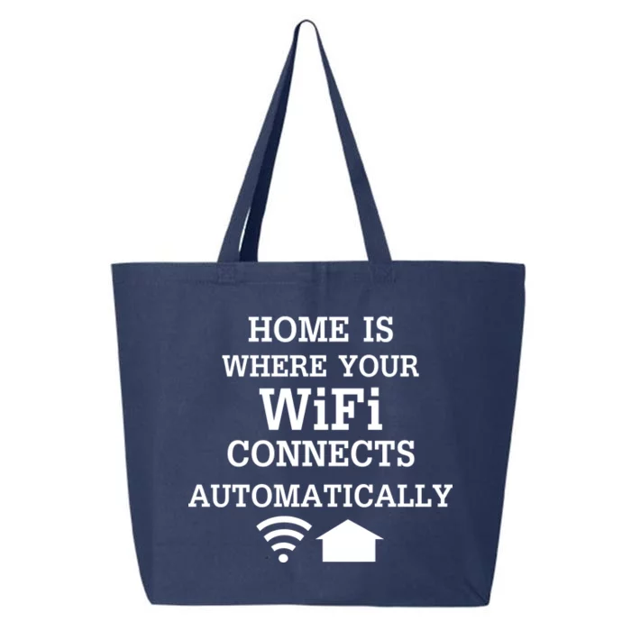 Home Is Where Wifi Connects Automatically 25L Jumbo Tote