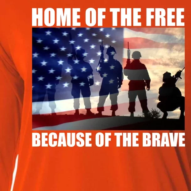 Home Of The Free Because Of The Brave Cooling Performance Long Sleeve Crew