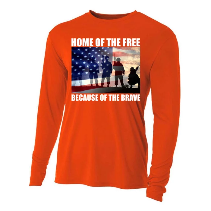 Home Of The Free Because Of The Brave Cooling Performance Long Sleeve Crew