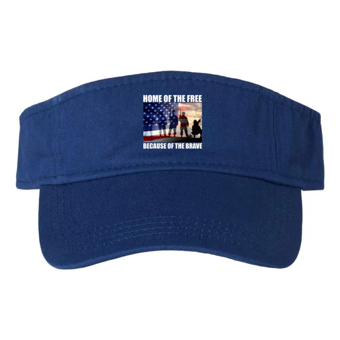 Home Of The Free Because Of The Brave Valucap Bio-Washed Visor