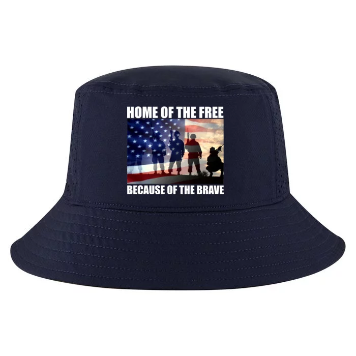 Home Of The Free Because Of The Brave Cool Comfort Performance Bucket Hat