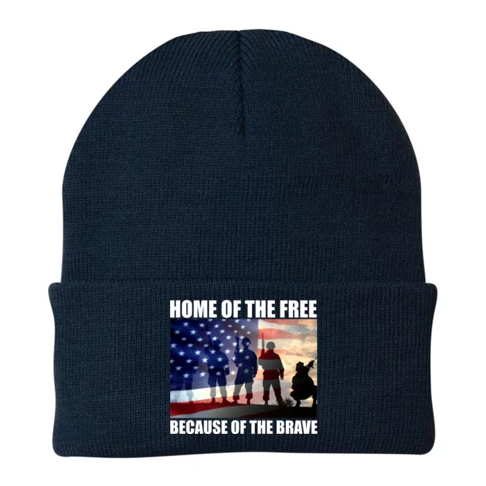 Home Of The Free Because Of The Brave Knit Cap Winter Beanie