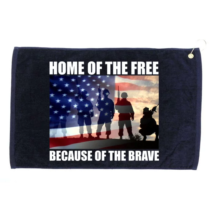 Home Of The Free Because Of The Brave Grommeted Golf Towel