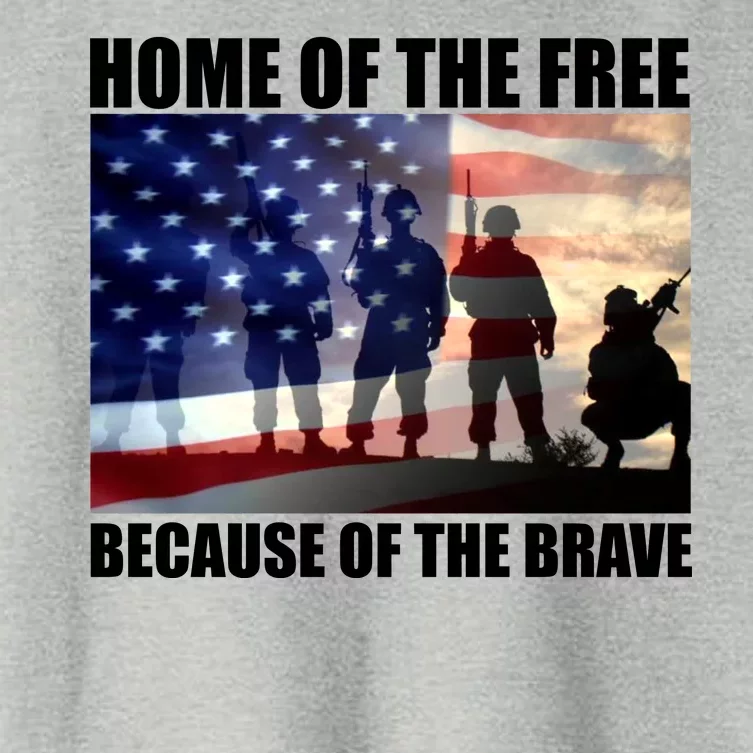 Home Of The Free Because Of The Brave Women's Crop Top Tee