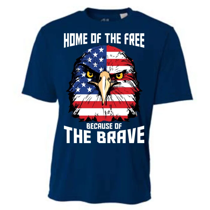 Home Of The Free Because Of The Brave Bald Eagle Cooling Performance Crew T-Shirt